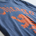 Chicago Lion Unisex T-Shirt. Fashion Fit Triblend Navy Tee for Men and Women. Celebrates Chicago