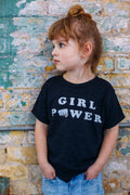 Girl Power Kids Triblend Black T-shirt