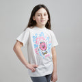 Skater Doughnut Unisex Kids T-Shirt. Natural Heather Youth tee. Shirt for Boys and Girls