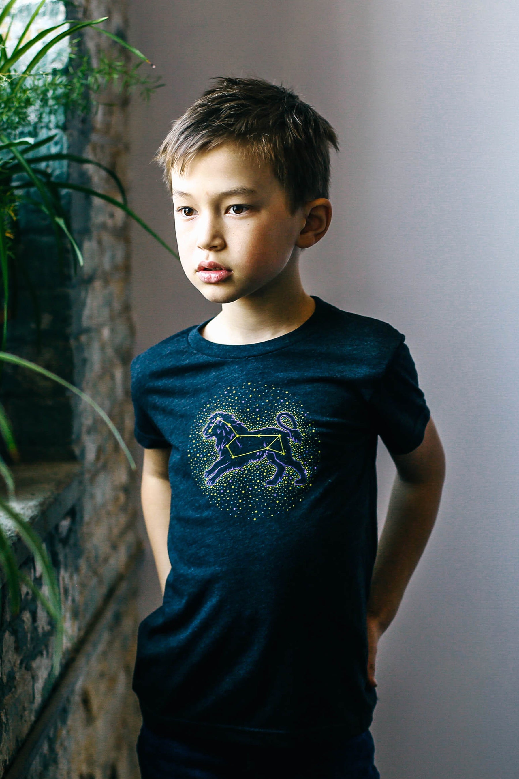 the – T-shirt Lion Apparel Black Kids Triblend Street Orchard Leo