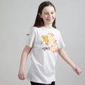 Skater Pizza Unisex Kids T-Shirt. Natural Heather Youth tee. Shirt for Boys and Girls