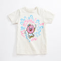 Skater Doughnut Unisex Kids T-Shirt. Natural Heather Youth tee. Shirt for Boys and Girls