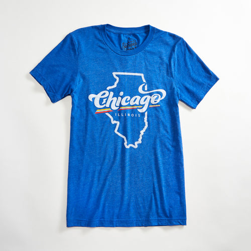 Chicago Prism Triblend Royal Blue Unisex T-Shirt