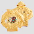 Girl Gang Unisex Hoodie. Harvest Gold Zip Up Sweatshirt for Men and Women. Made in the USA.