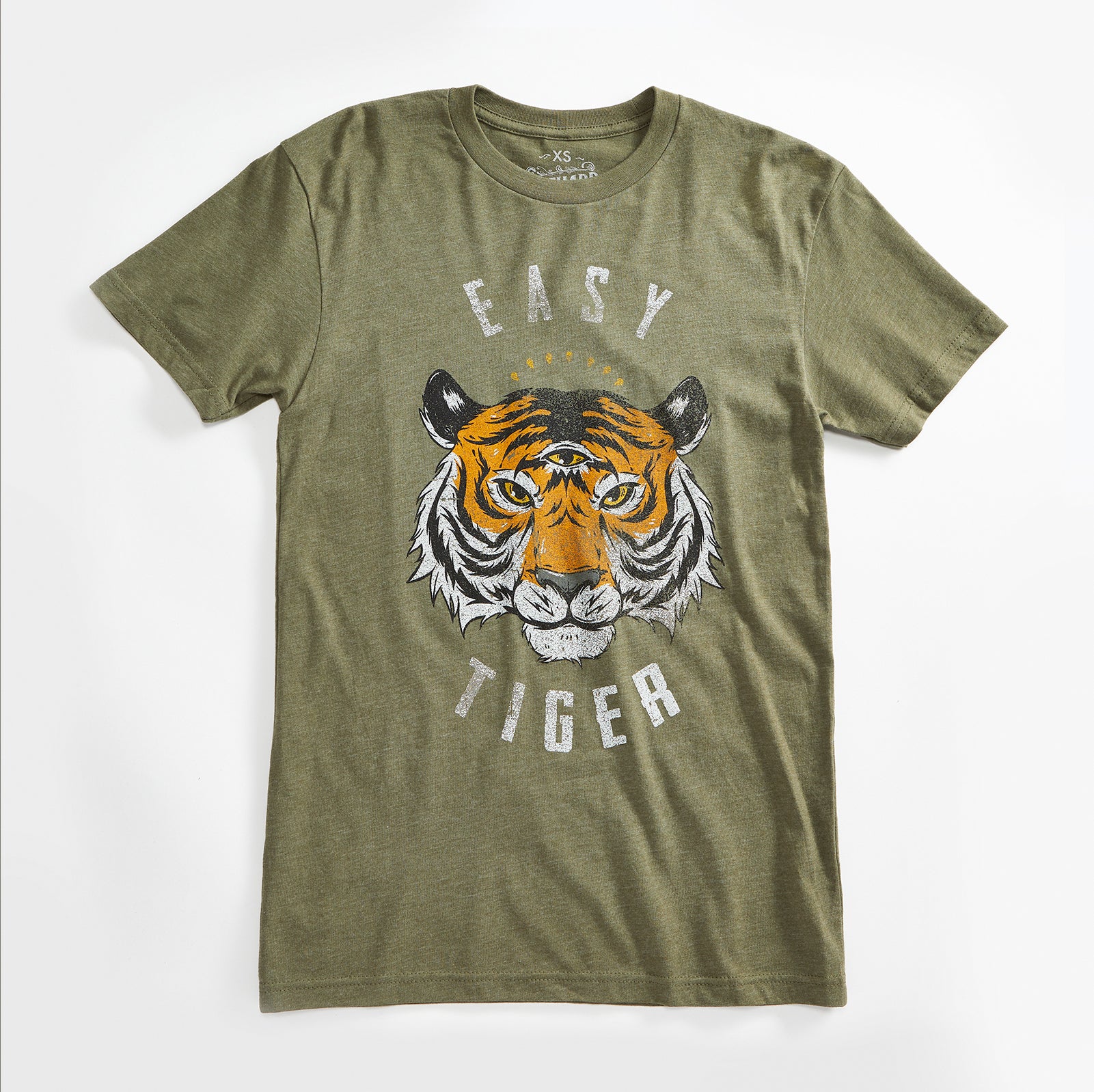 Easy Tiger Vintage Unisex T-Shirt. Slim Fit Olive Green Tee. Shirt for –  Orchard Street Apparel