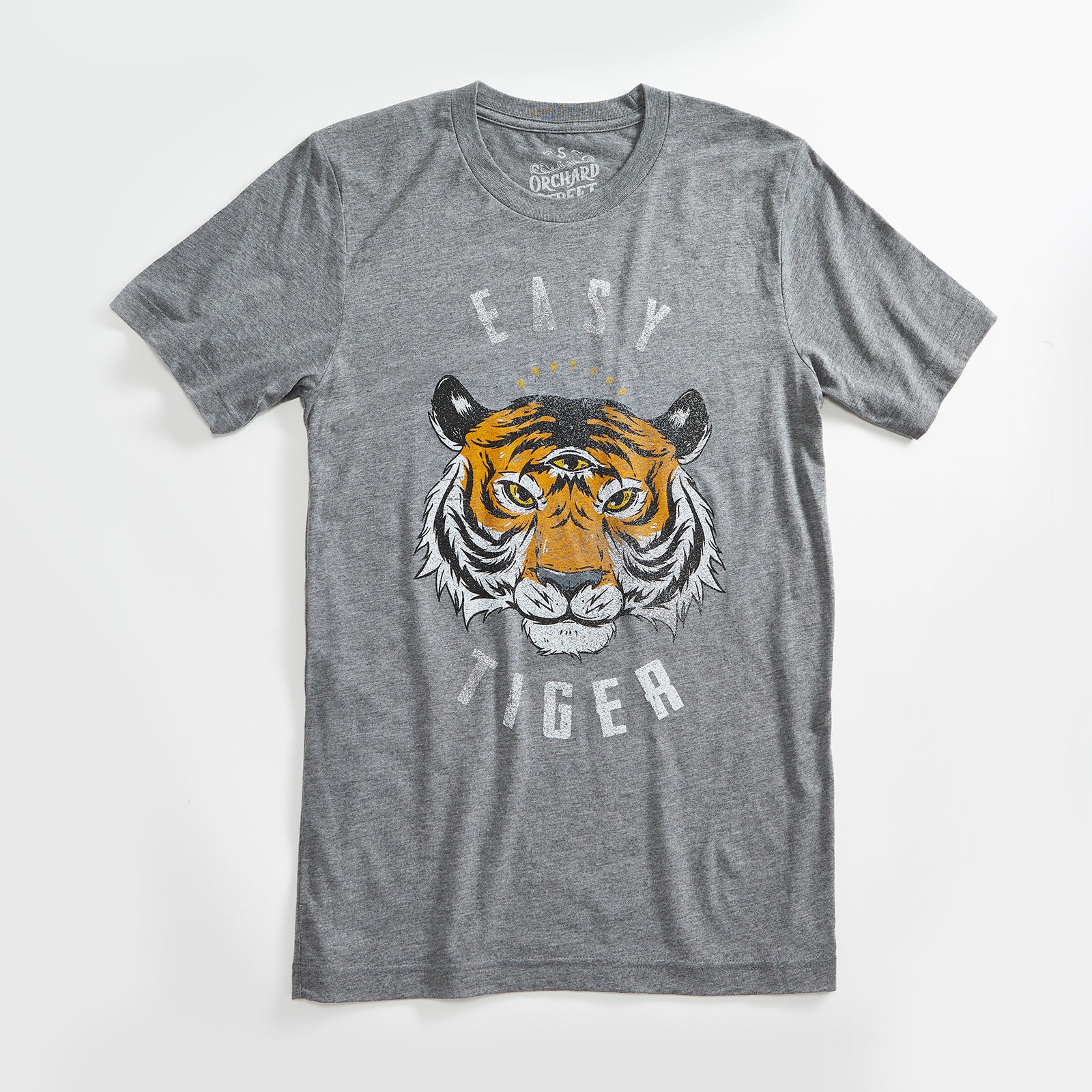 Easy Tiger Vintage Unisex T-Shirt. Slim Fit Heather Grey Tee. Shirt fo –  Orchard Street Apparel
