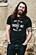 Roll Me Up & Smoke Me Unisex Black T-shirt - Willie Nelson Lyric Slim Fit fashion Tee Country Music